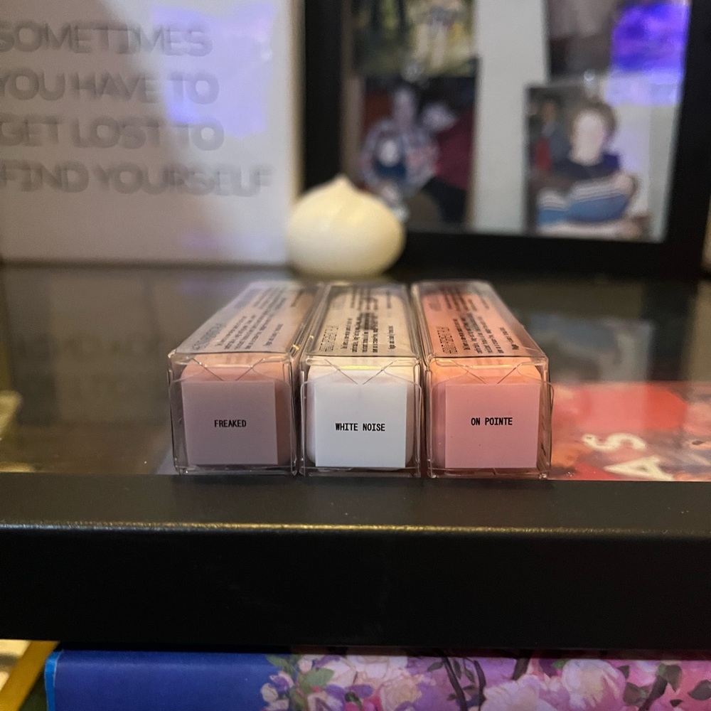 Set of Three  - Pink, White, and light purple